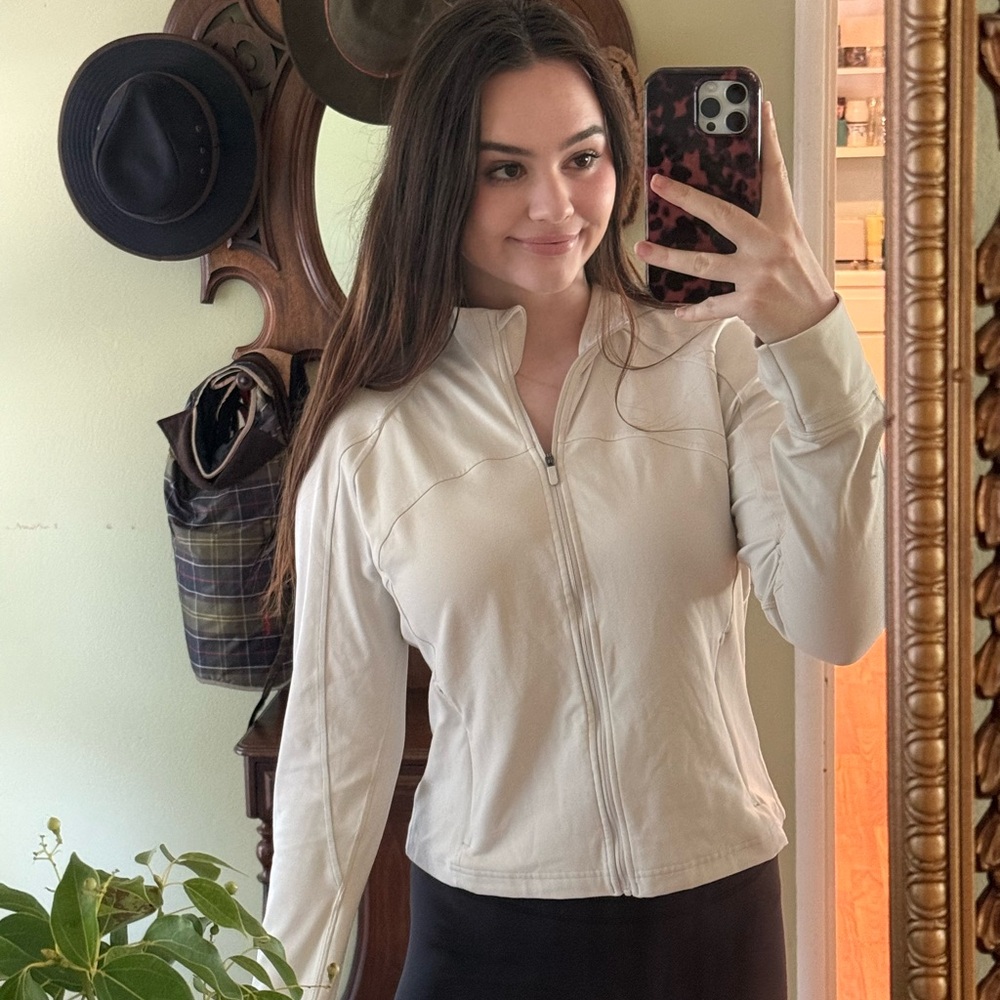 Lululemon Athletica White Opal Cropped Align Jacket